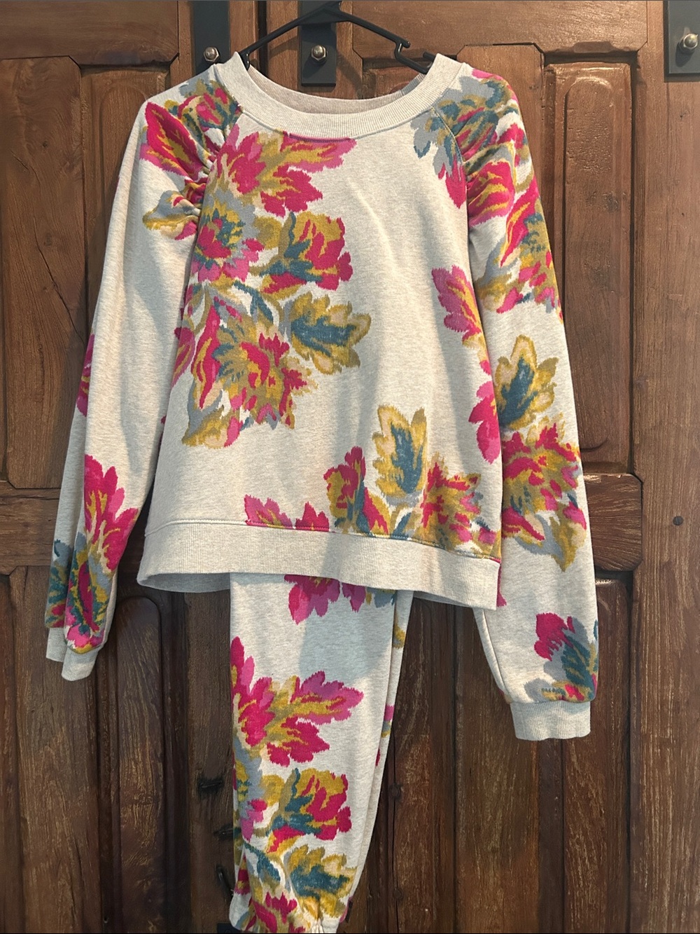 Anthropologie Floral Set - Pink, Yellow & Teal on Cream
